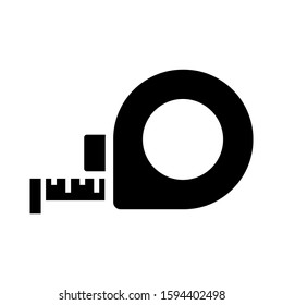 measuring tape icon isolated sign symbol vector illustration - high quality black style vector icons
