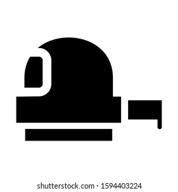 measuring tape icon isolated sign symbol vector illustration - high quality black style vector icons
