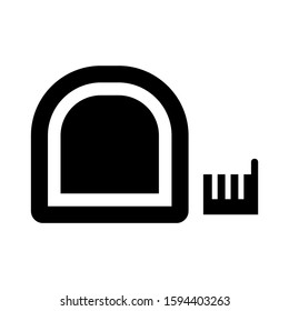 measuring tape icon isolated sign symbol vector illustration - high quality black style vector icons
