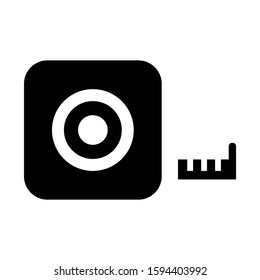 measuring tape icon isolated sign symbol vector illustration - high quality black style vector icons
