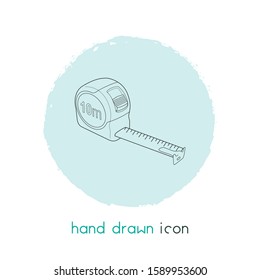 Measuring tape icon line element. Vector illustration of measuring tape icon line isolated on clean background for your web mobile app logo design.
