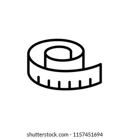 Measuring tape icon Outline Vector