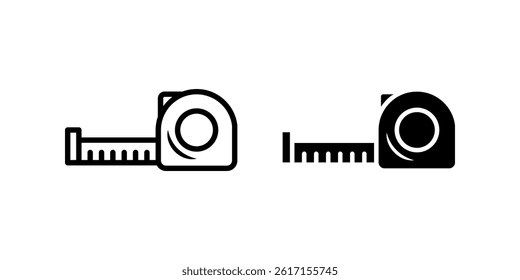 measuring tape icon set. for mobile concept and web design on white background