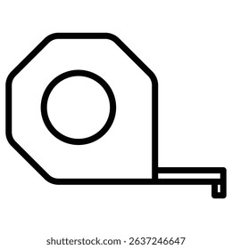 measuring tape icon Simple thin line stroke