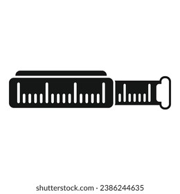 Measuring tape icon simple vector. Clothes meter. Craft decorative