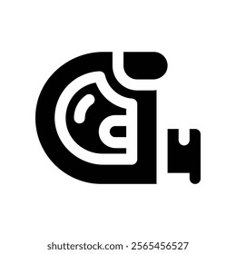 measuring tape icon. vector glyph icon for your website, mobile, presentation, and logo design.