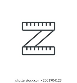 Measuring tape icon, vector illustration