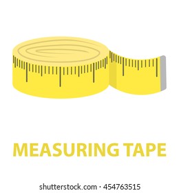 Measuring tape icon of vector illustration for web and mobile design