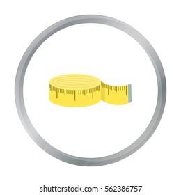 Measuring tape icon of vector illustration for web and mobile