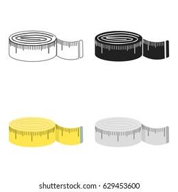 Measuring tape icon of vector illustration for web and mobile