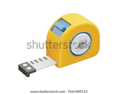 Measuring tape icon vector illustration rendering
