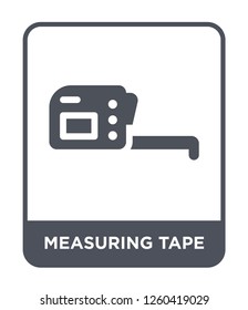 measuring tape icon vector on white background, measuring tape trendy filled icons from Electrian connections collection, measuring tape simple element illustration