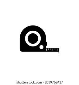 measuring tape icon, measuring vector, size illustration