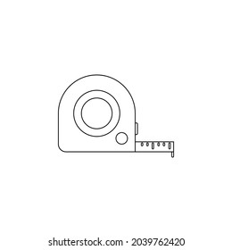 measuring tape icon, measuring vector, size illustration