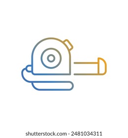 Ilustración de stock de Vector de icono de cinta métrica.
