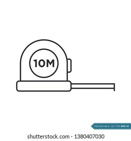 Measuring tape Icon Vector Template