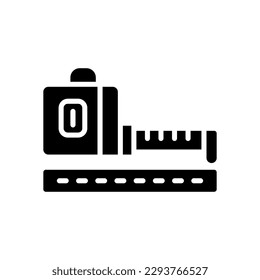 Icono de cinta de medida para su sitio web, móvil, presentación y diseño de logotipo.