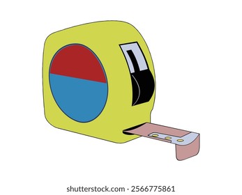 Measuring tape illustration - handy tool for accurate measurements in DIY and construction