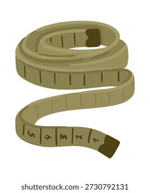 Ilustración de cinta métrica. Herramienta de coser, Vector.