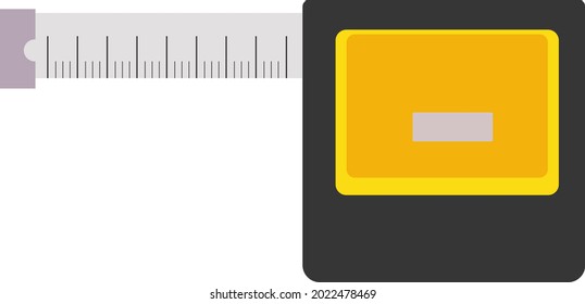 Measuring tape, illustration, vector on a white background.