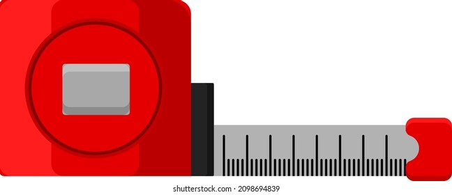Cinta de medición, ilustración, vector sobre fondo blanco.