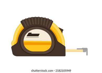 Measuring tape industrial tool vector illustration isolated on white background