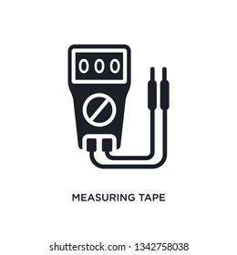 measuring tape isolated icon. simple element illustration from electrian connections concept icons. 