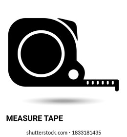 Measuring tape. The measuring tape is isolated on a light background. Vector illustration.