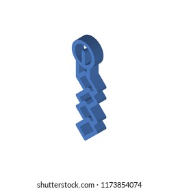 Measuring tape isometric left top view 3D icon