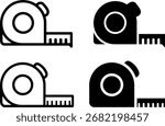 Measuring Tape Line Art Design Element for Construction and Carpentry Projects