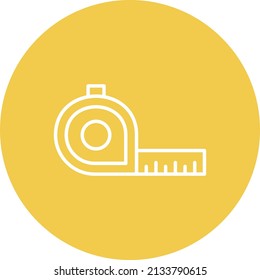 Medición de la imagen vectorial del icono de círculo de línea de cinta. También se puede usar para aplicaciones web, aplicaciones móviles y medios impresos.
