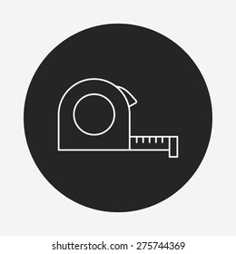Measuring tape line icon