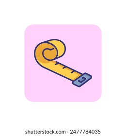 Measuring tape line icon. Fitness concept. Health, lifestyle, diet. Vector illustration can be used for topics like diet, fitness, beauty