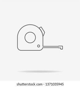 Measuring tape line icon. Vector concept illustration for design.