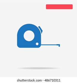 Measuring tape line icon. Vector concept illustration for design.