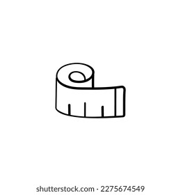 Measuring Tape Line Style Icon Design