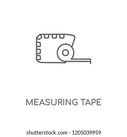 Measuring tape linear icon. Measuring tape concept stroke symbol design. Thin graphic elements vector illustration, outline pattern on a white background, eps 10.