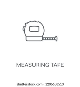 Measuring tape linear icon. Measuring tape concept stroke symbol design. Thin graphic elements vector illustration, outline pattern on a white background, eps 10.