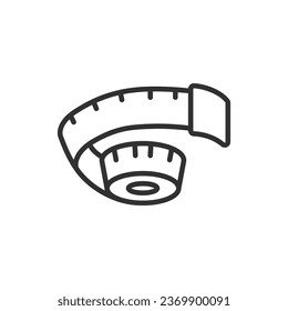 Measuring tape, linear icon. Line with editable stroke