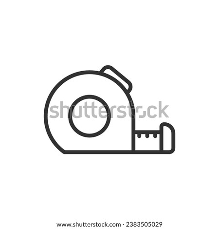 Measuring tape, linear icon. Line with editable stroke