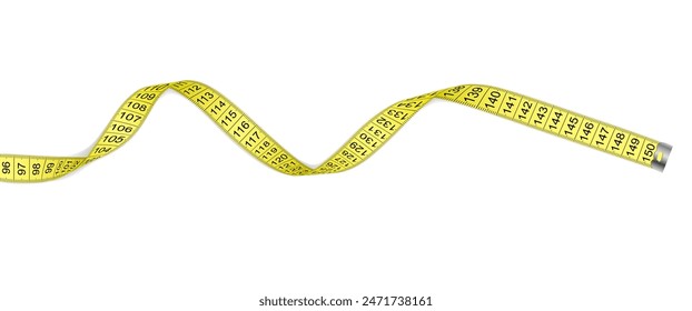 Measuring tape on a white background. Vector illustration