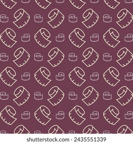Measuring tape repeating trendy pattern multicolor attractive vector illustration background