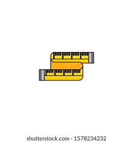measuring tape scale isolated icon vector illustration design