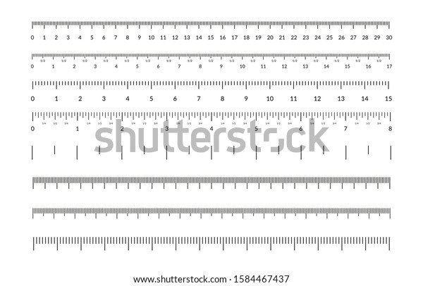 Measuring tape scale\
set. Vector measurable yardstick measures length height meter\
precision tools centimeter millimeters calibration. Measurements\
scales design\
template