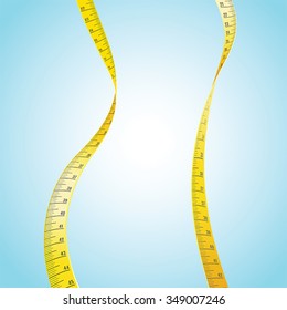 Measuring Tape in a shape of a woman's slim body