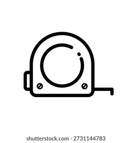 Cinta métrica - icono de línea simple