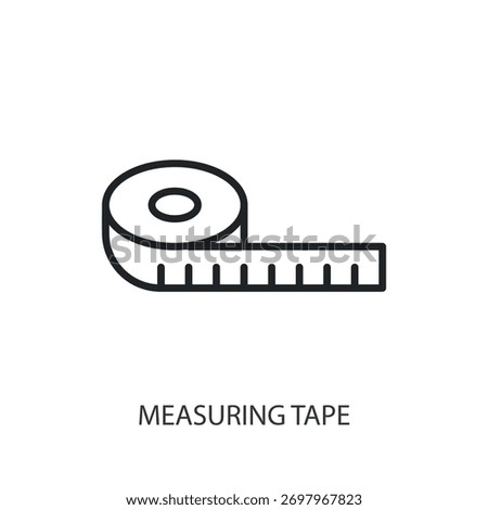 Measuring tape thin line icons. Original vector illustration.