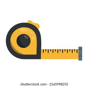 measuring tape tool icon image.