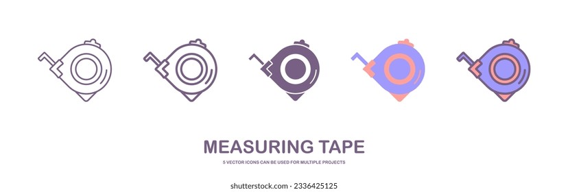 imagen de icono de herramienta de cinta de medida. ilustración vectorial.