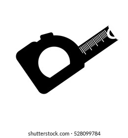 measuring tape tool icon image vector illustration design 